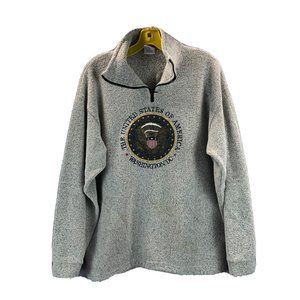 Cedar Sports Men's L USA Washington DC Sweatshirt Embroidered Logo Patch Pockets